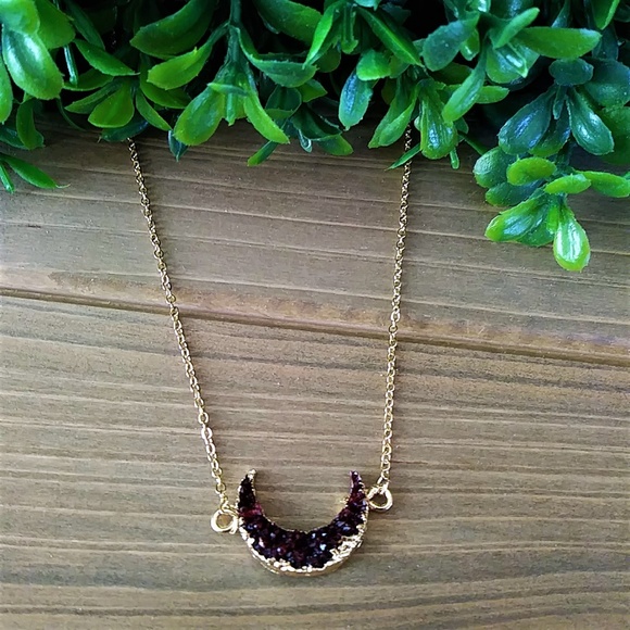 Jewelry - 3 for $30 NEW Dainty Amethyst Druzy Necklace